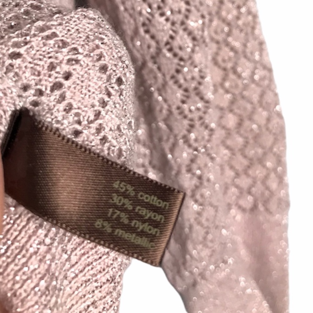 The Limited | Pink Metallic Crochet Top - Picture 5 of 9